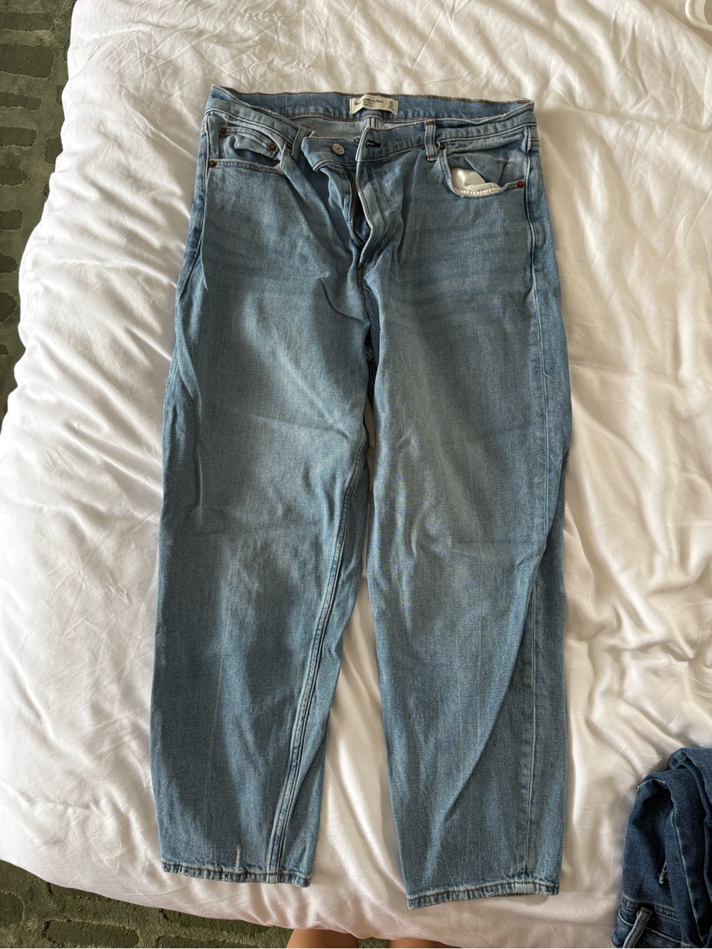 Abercrombie, Light Blue Women's Relaxed Mom Jeans